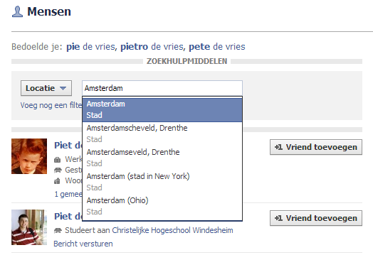 facebook zoeken stap 5